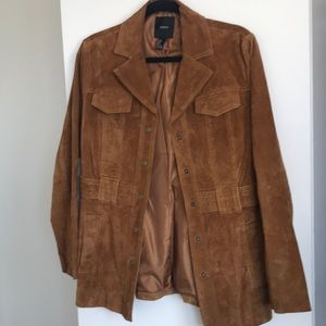 Genuine Suede camel coat